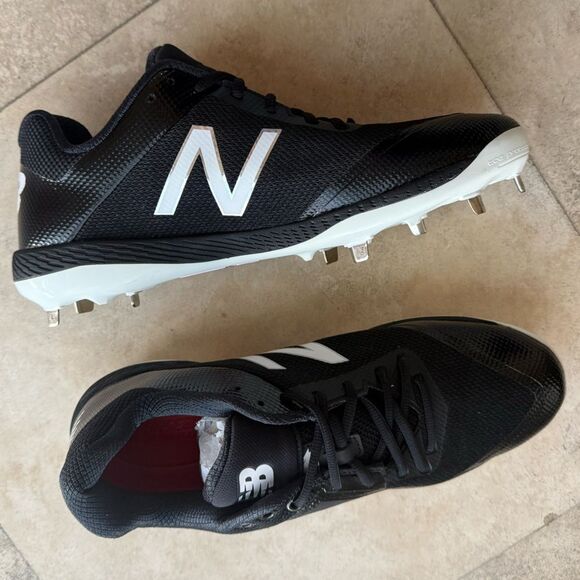 New Balance - L4040v4 Baseball Cleats Black - Men's size 12 - NEW without box - Picture 2 of 8
